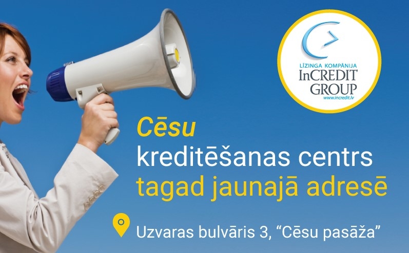 Cēsu kreditēšanas centra jaunā adrese